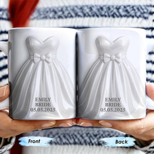 Bride & Groom Celebrate Special Day - Personalized Mug - Wedding Gift, Valentine's Day Gift For Couple