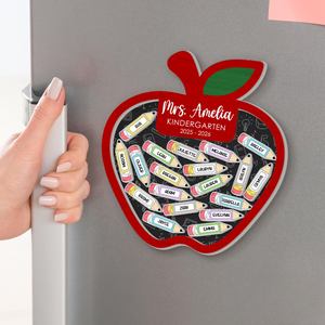 Personalized Teacher Apple Magnet, Custom Teacher Shaker Magnet, Teacher Appreciation Gifts, Teacher Locker Magnet, Thank You Teacher Gift