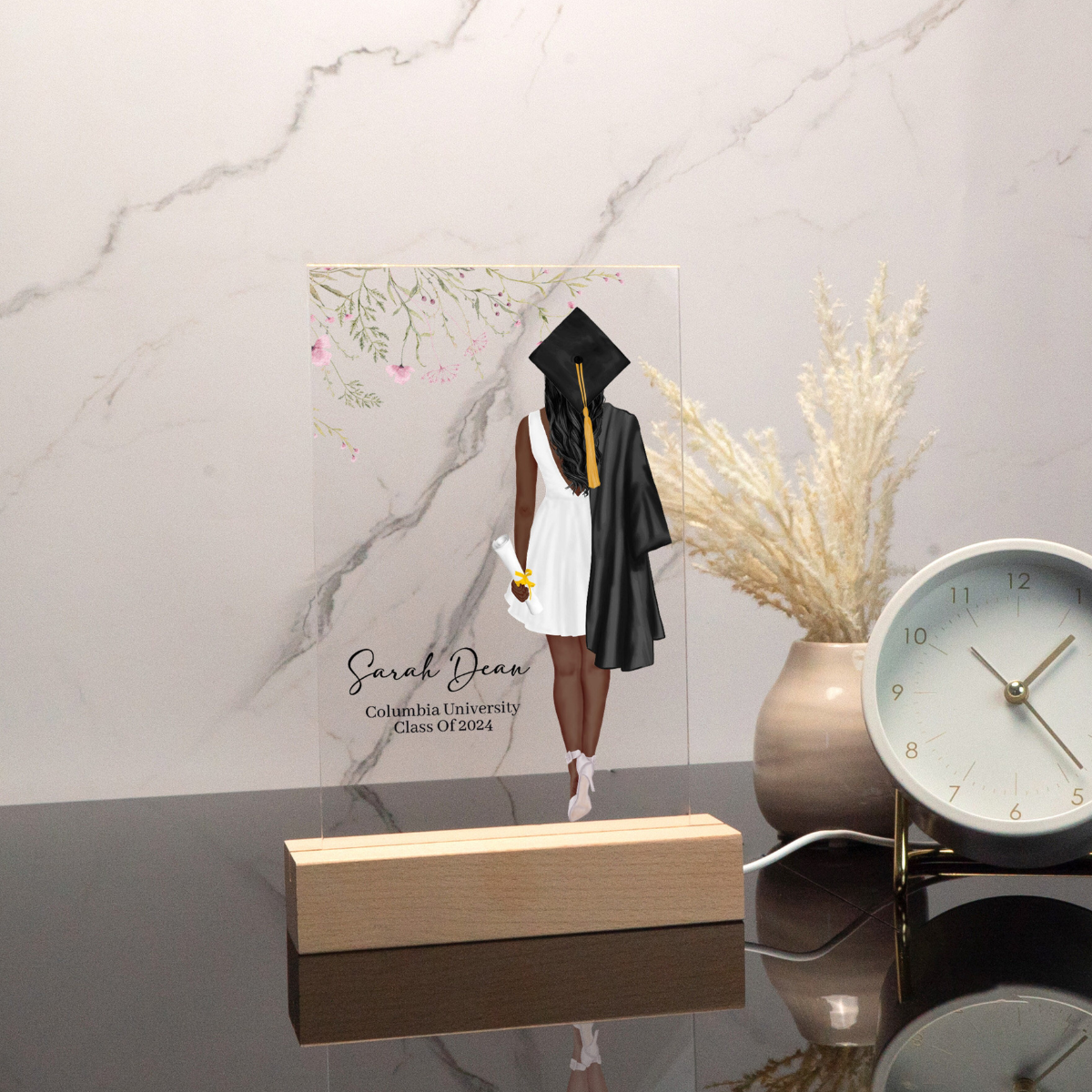 Personalized Graduation Gifts for Her, Acrylic LED Light, Grad Gift for Daughter, Class of 2026 Gift, Graduate Name Stand