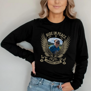 RIde In Peace Shirt, Custom Funeral Photo Shirt, Rest In Peace Memory Shirt, Remembrance Shirt, Custom Last Photo Shirt