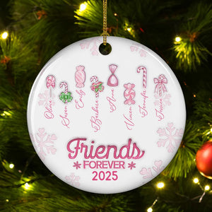 Friends Forever 3D Inflated Effect Christmas Candy - Personalized Ornament - Christmas Gift For Friends & Family