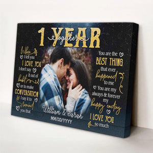 When I Tell You I Love You, 1st Anniversary Gift, Personalized Photo Canvas Prints, Gifts For Couples