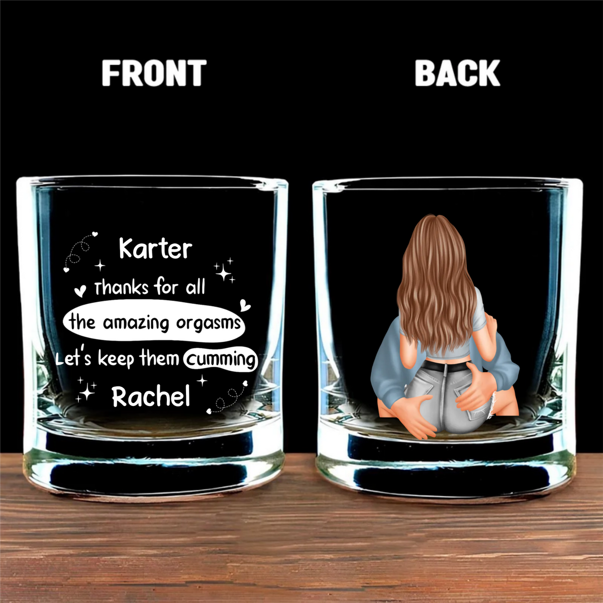 Let's Keep Them Coming - Personalized Whiskey Glass - Anniversary Gift, Valentine's Day Gift For Couple