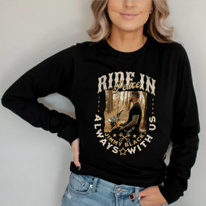 Ride In Peace Always With Us Shirt, Custom Funeral Photo Shirt, Rest In Peace Memory Shirt, Remembrance Shirt, Custom Last Photo Shirt