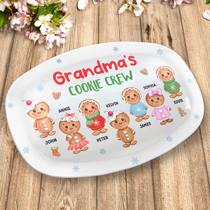 Grandma's Perfect Batch - Personalized Christmas Platter - Christmas Gift For Mom, Grandma