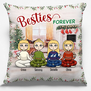 Sister Forever - Personalized Pillow - Christmas Gift For Sisters, Besties