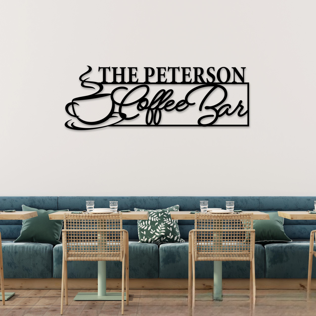 Custom Metal Coffee Bar Sign, Personalized Coffee Station Decor, Gift For Coffe Shop Owner, Gift For Coffee Lovers