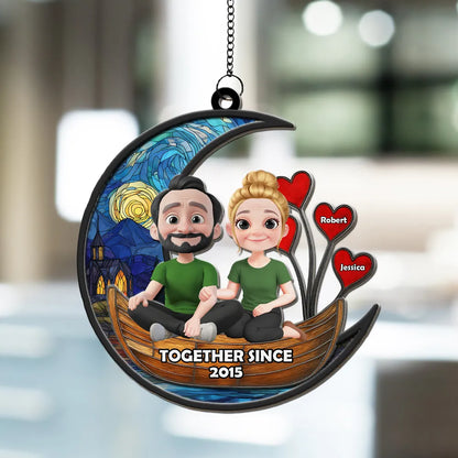 Couple Together Since Year - Personalized Suncatcher - Anniversary Gift, Valentine's Day Gift For Couple