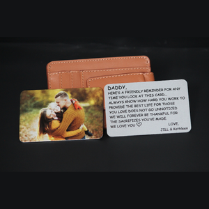 Personalized Handwritten Wallet Card, Deployment Gift, Card for Dad from Son or Daughter - Remind Dad How Much He Means to You