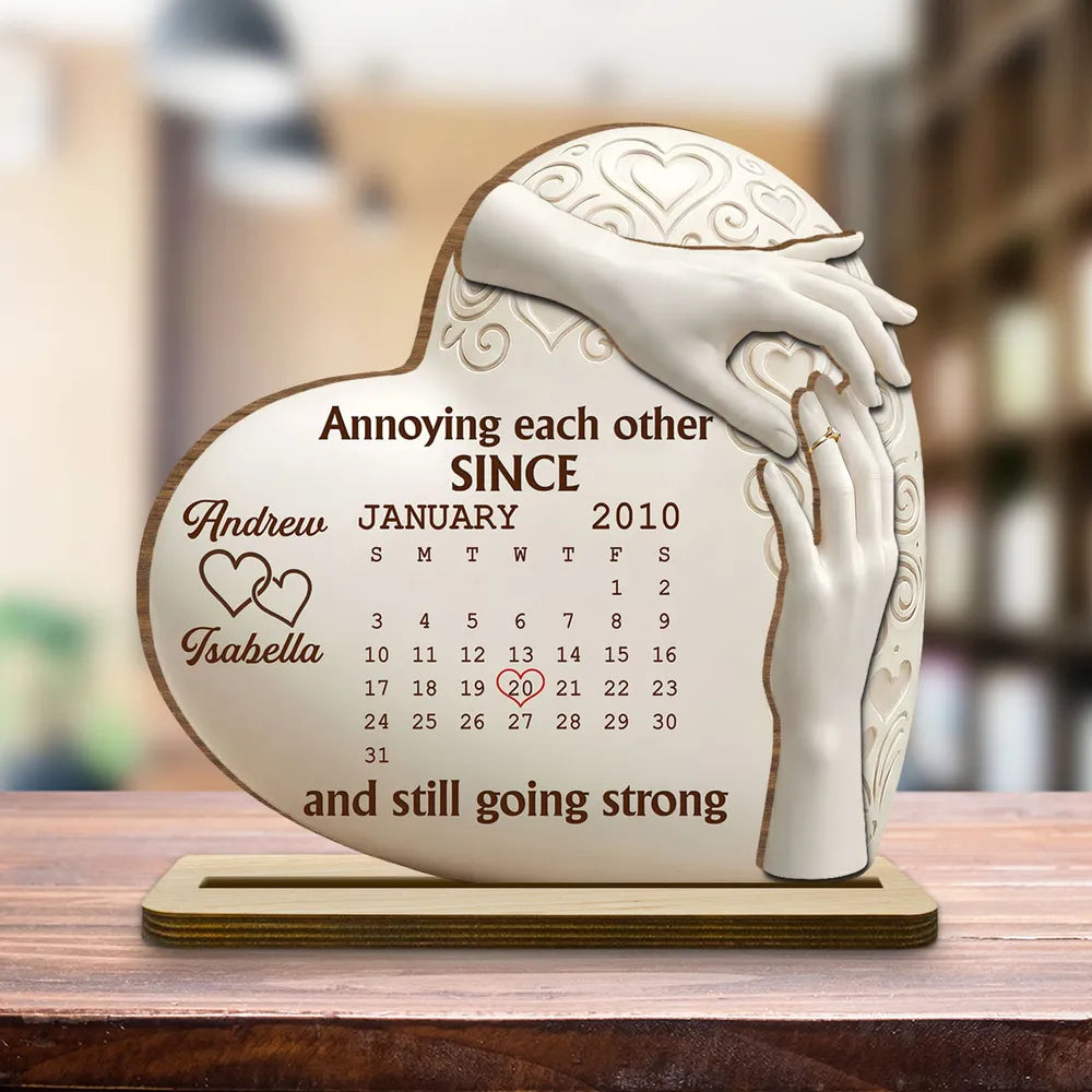 A Date To Remember - Personalized Wooden Plaque - Wedding, Anniversary Gift For Couple