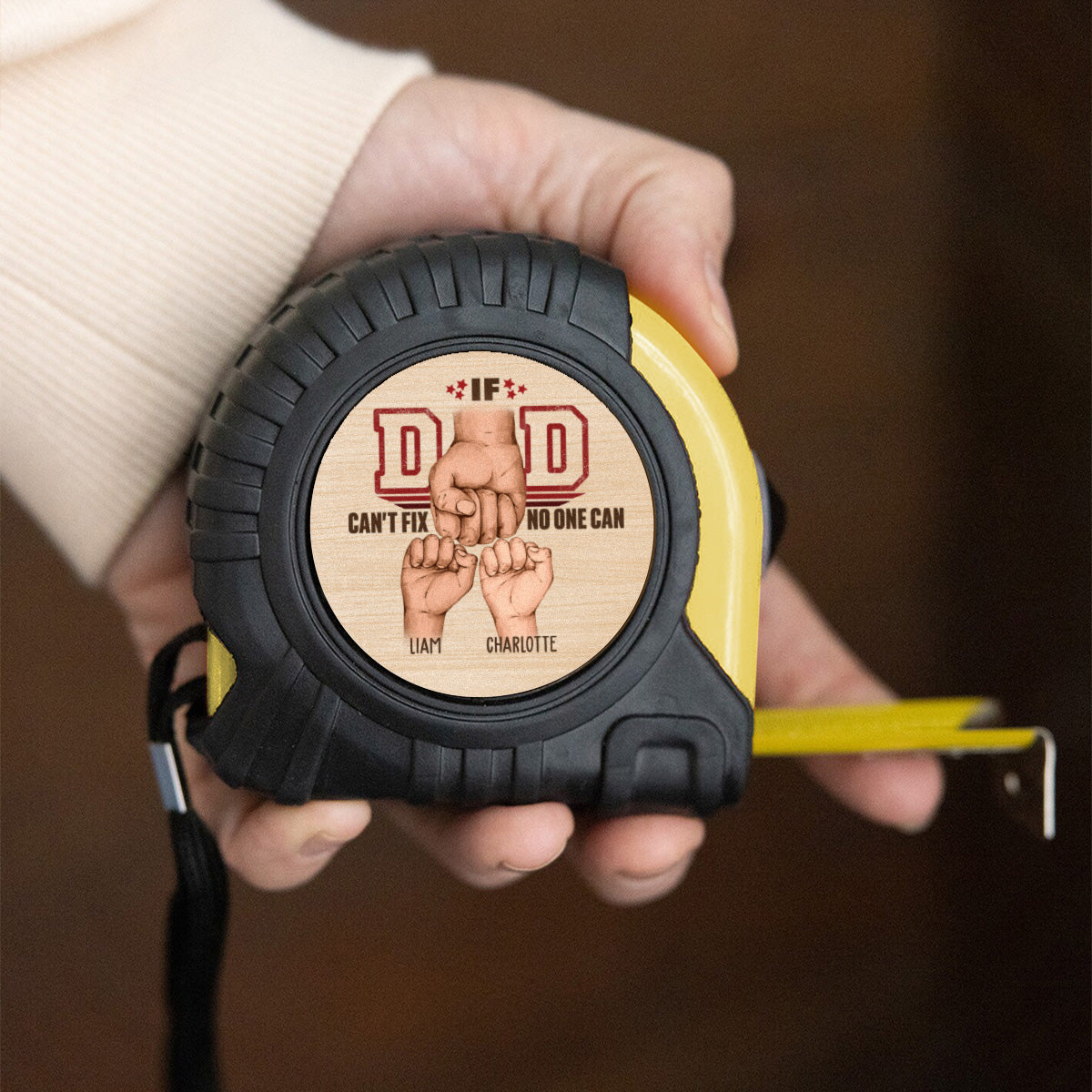 If Dad Can't Fix No One Can - Personalized Tape Measure - Father's Day, Birthday Gift For Dad