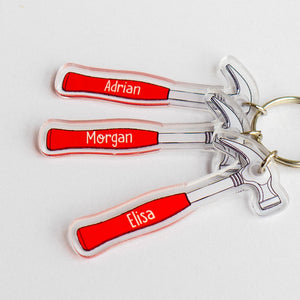 Best Dad I Ever Saw - Personalized Acrylic Keychain - Gift For Dad, Father's Day Gift Idea