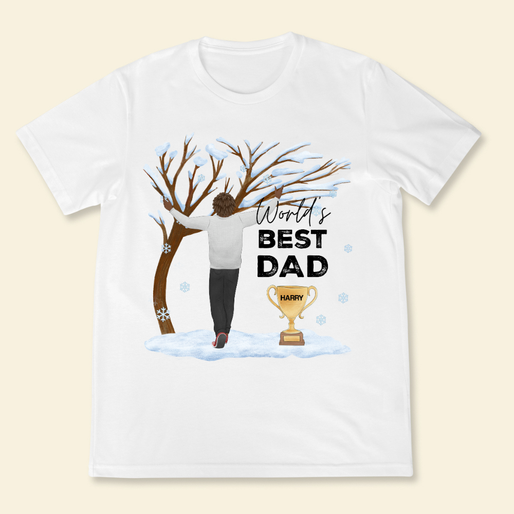 World's Best Dad - Personalized Shirt - Christmas Gift For Father