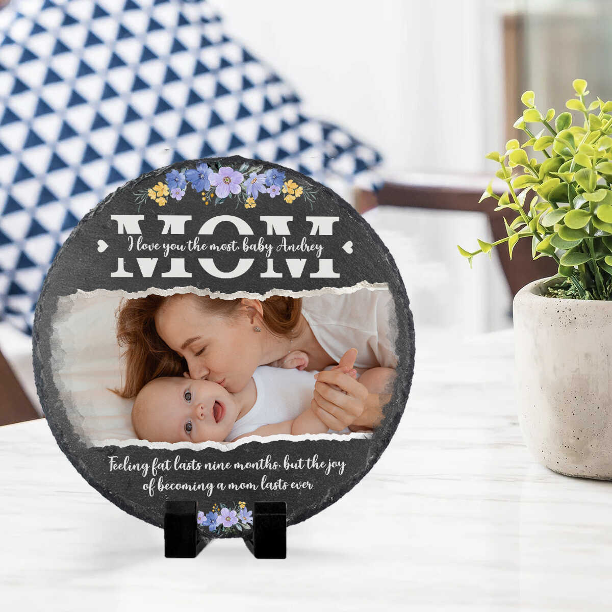 I Love You The Most - Personalized Garden Stone - First Mother's Day Gift, Gift For New Mom