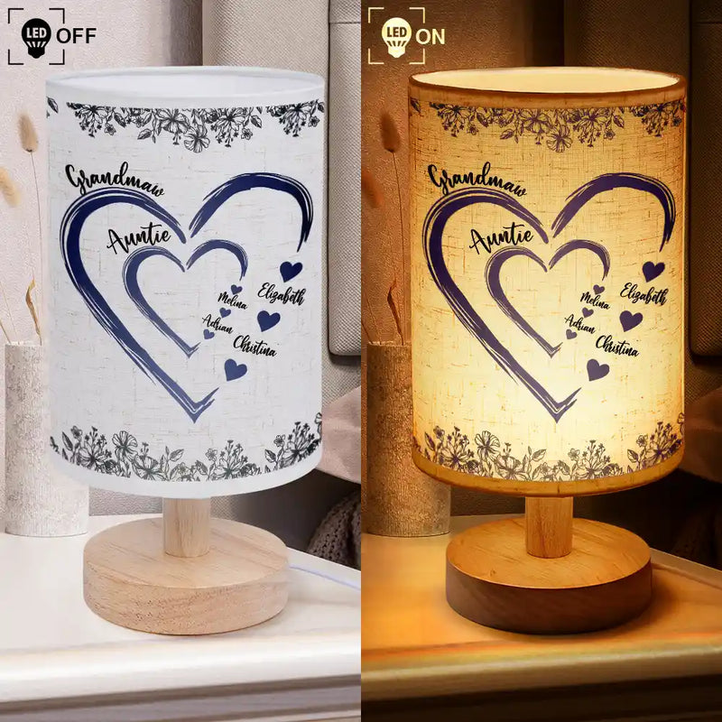 Mom Grandma Sweethearts - Personalized Fabric Lamp - Gift For Mom Grandma, Mother's Day Gift