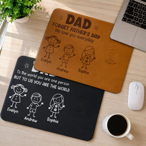 Dad We Love You Everyday - Personalized Wireless Charging Mat - Gift For Dad, Grandpa, Father's Day Gift