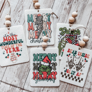 Christmas Car Air Fresheners, Christmas Theme Car Hanging Decor