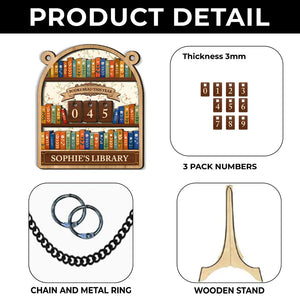 Books Read This Year - Personalized Custom Book Tracker Sign - Gift For Book Lovers