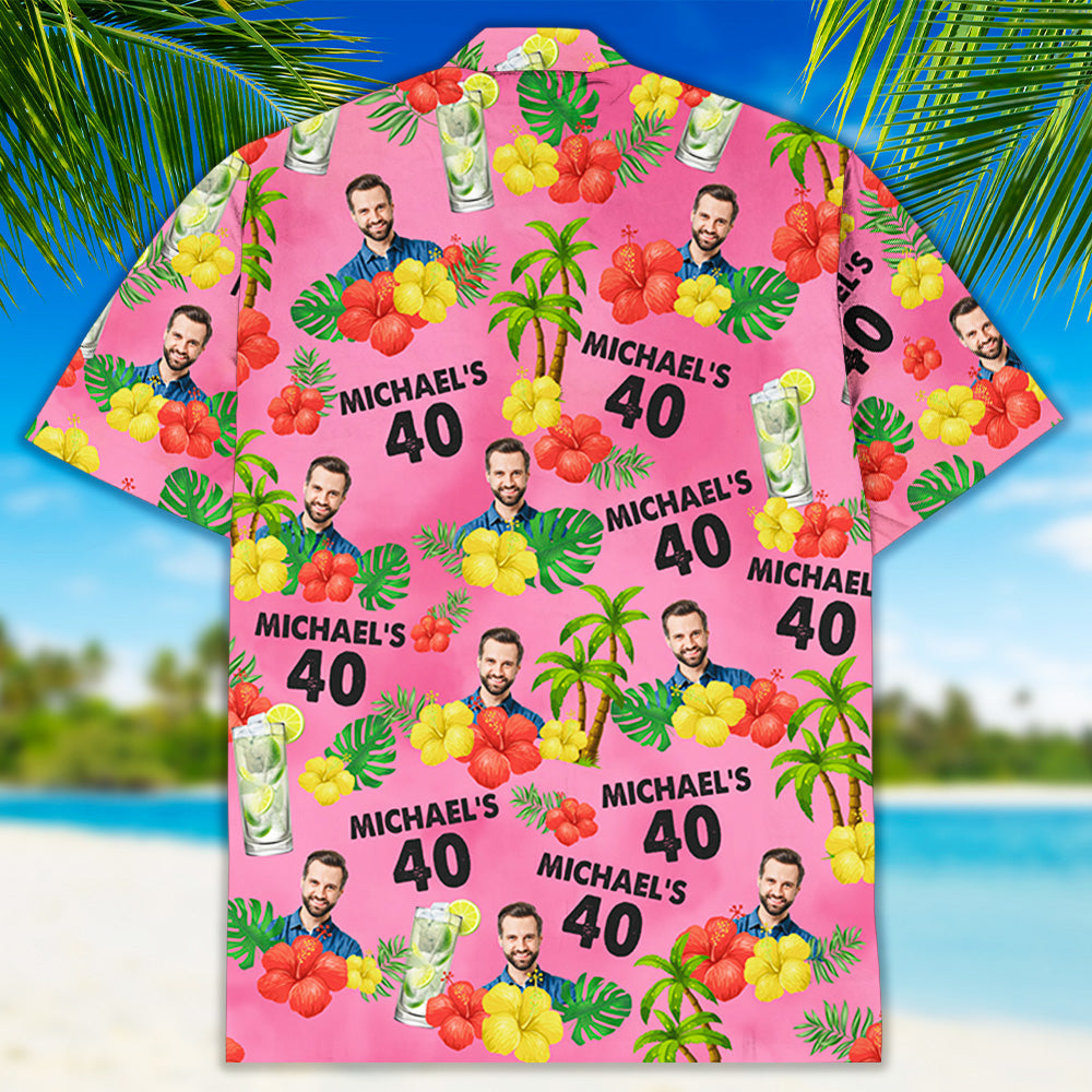 Birthday Beach Party Summer Vibe - Personalized Hawaiian Shirt - Birthday Gift, Summer