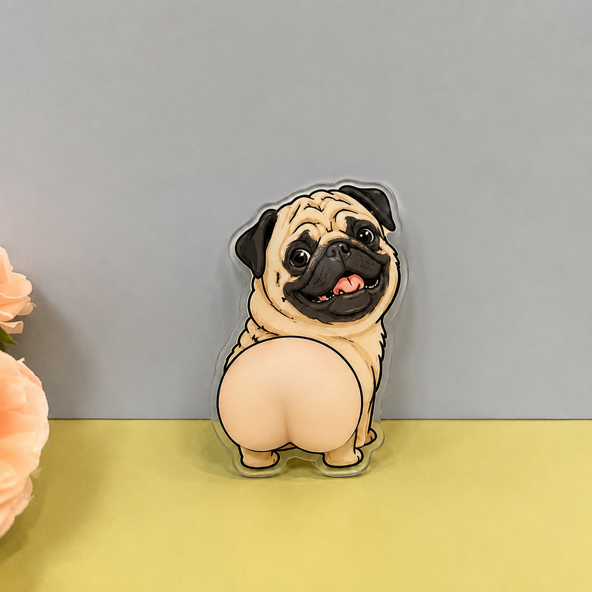Personalized Dog Squishy Butt Fridge Magnet, Custom Pet's Photo Squeeze Magnet, Stress Relief Toy, Dog Lover Gift