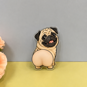 Personalized Dog Squishy Butt Fridge Magnet, Custom Pet's Photo Squeeze Magnet, Stress Relief Toy, Dog Lover Gift