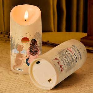 Angel Dogs When Tomorrow Starts Without Me - Custom LED Flameless Candle - Memorial Gift For Pet Lovers