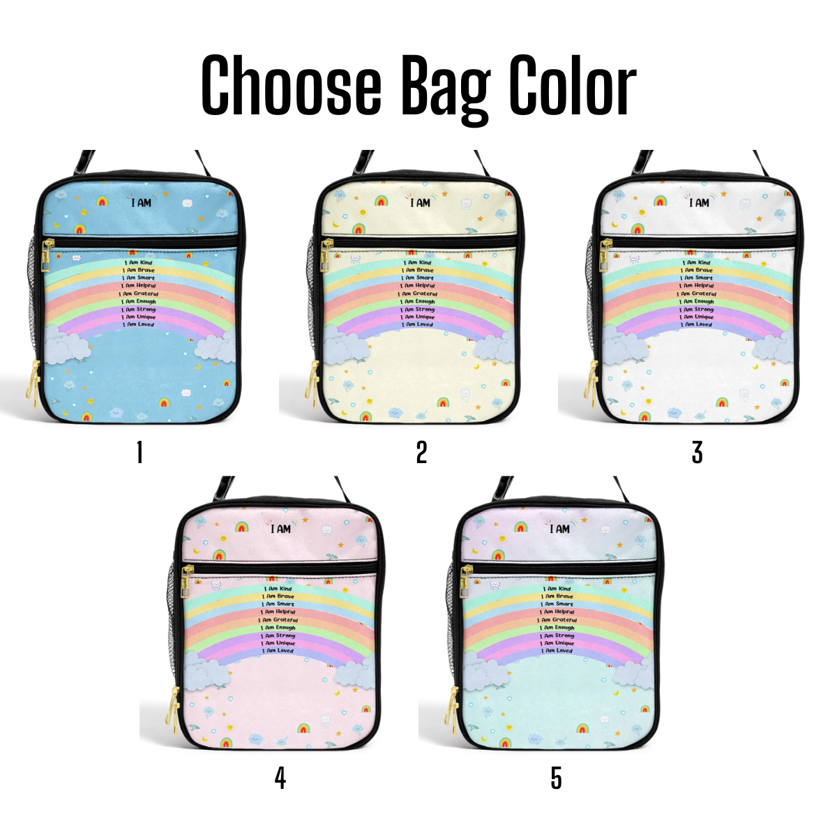 Daily Affirmations Custom Photo - Personalized Lunch Bag - Gift For Kids, Back To School Gift