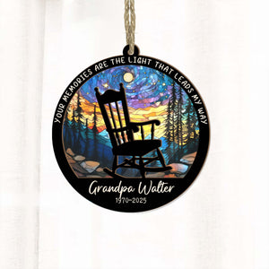 Personalized Memorial Suncatcher Ornament for Loved Ones, Custom In Loving Memory Suncatcher, Memorial Keepsake, Remembrance Ornament