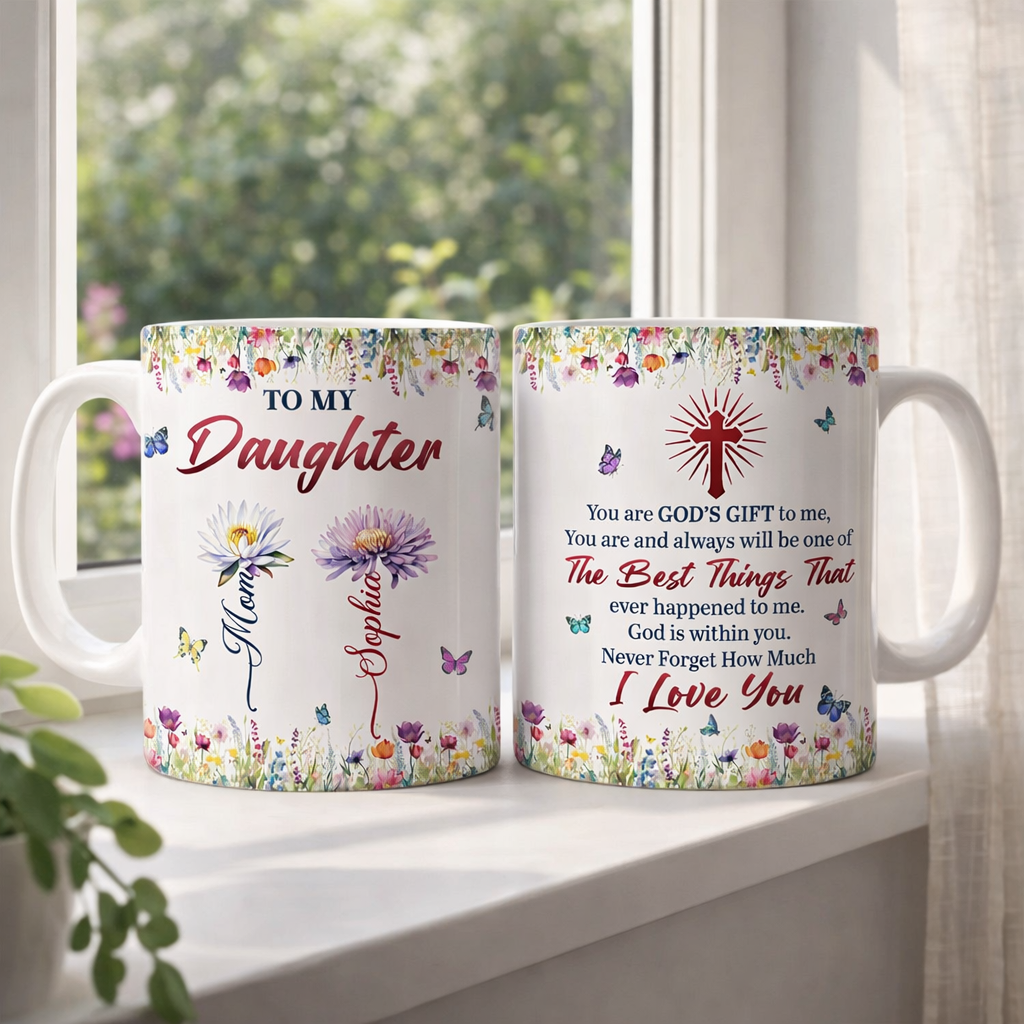 To My Daughter You're God's Gift - Personalized Mug - Gift For Daughter, Christian Gift