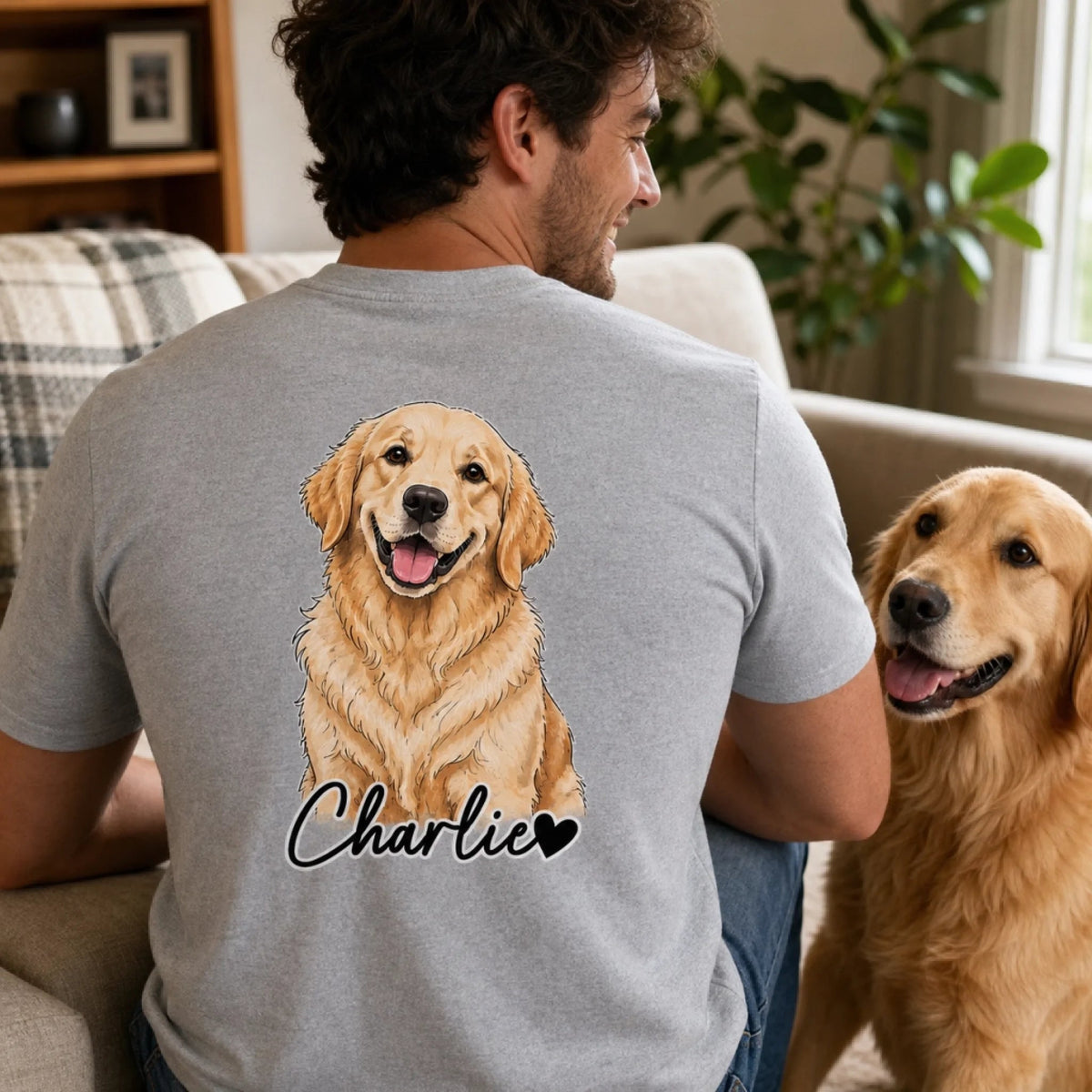 Custom Color Photo Furry Friends - Personalized 2-side Printed T Shirt - Father's Day, Mother's Day, Birthday Gifts For Dog Cat Lovers