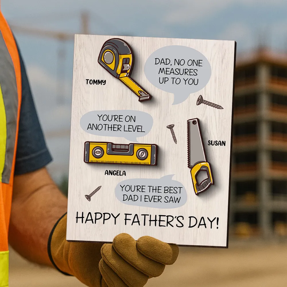 Dad No One Measure Up To You - Personalized Picture Frame - Father's Day Gift for Dad