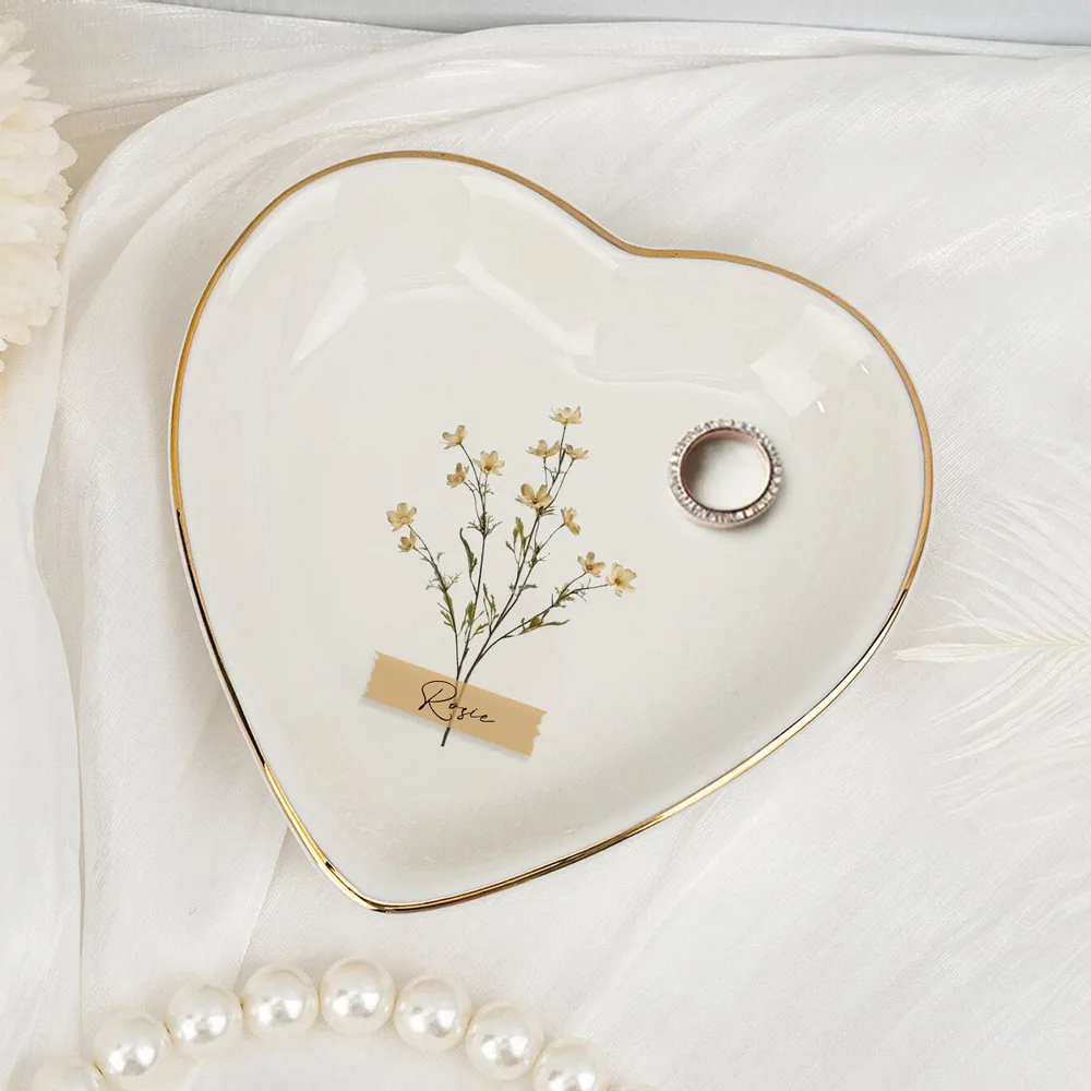 Bloom Where You Are Planted - Personalized Jewelry Plate - Gift For Sister, Sibling, Bestie