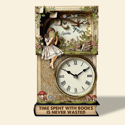 Reading Time Desk Lock Plaque, Personalized Gifts For Book Lovers