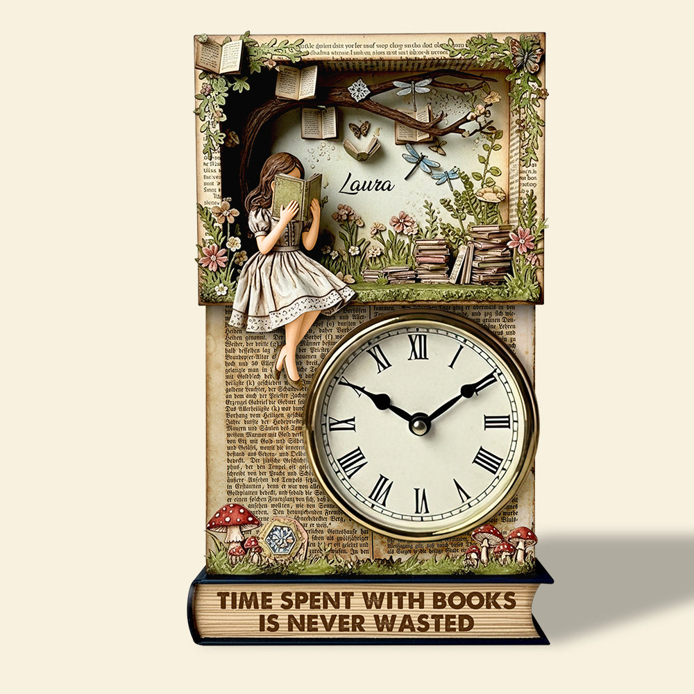 Reading Time Desk Lock Plaque, Personalized Gifts For Book Lovers