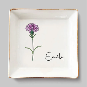 Friends Are Flowers That Never Fade - Personalized 3D Inflated Effect Jewelry Dish - Gift For Bestie
