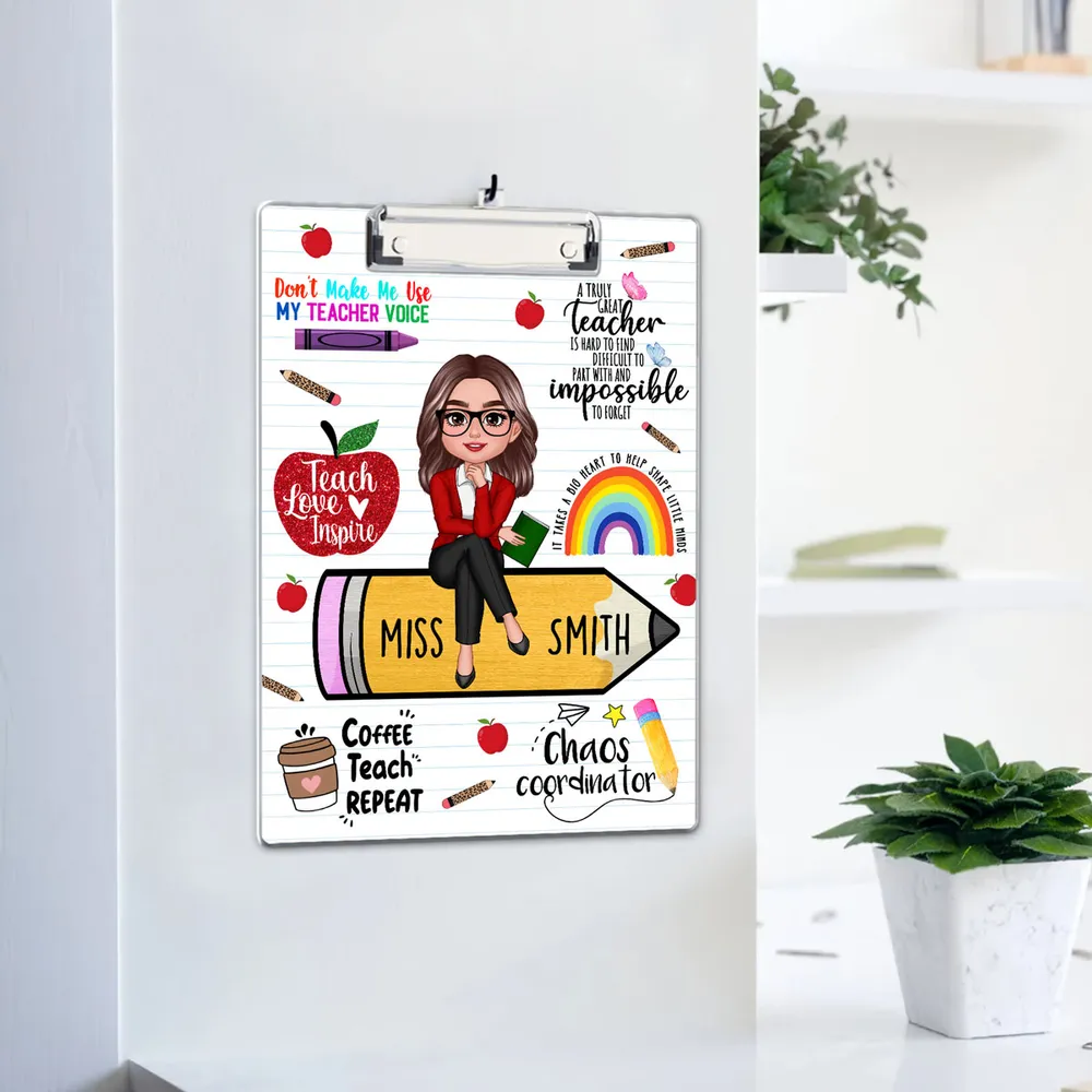 Teacher Affirmations - Personalized Clip Board - Gift For Teacher, Back To School