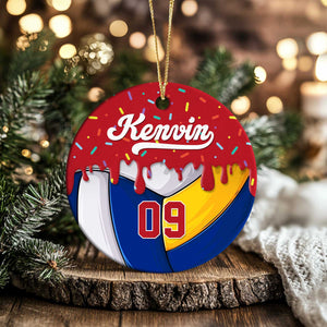 Personalized Volleyball Ornament Custom Name & Number Volleyball Gift, Volleyball Christmas Ornament, Volleyball Team Keepsake Gift