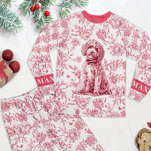 Toile de Jouy Custom Pet's Photo - Personalized Pyjamas - Gifts for Dog Lovers