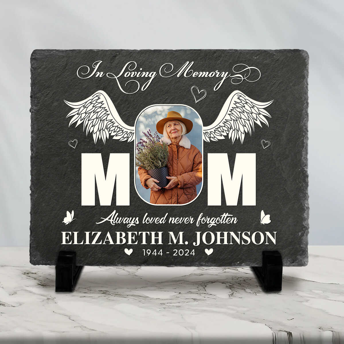 In loving Memory Of Mom Photo - Custom Memorial Garden Stone - Memorial Gift Of Your Loved One