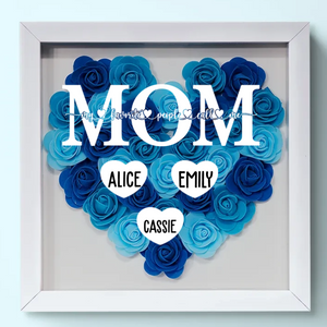 My Favorite People Call Me Mom - Personalized Flower Frame Box - Mother's Day, Gift For Mom, Grandma