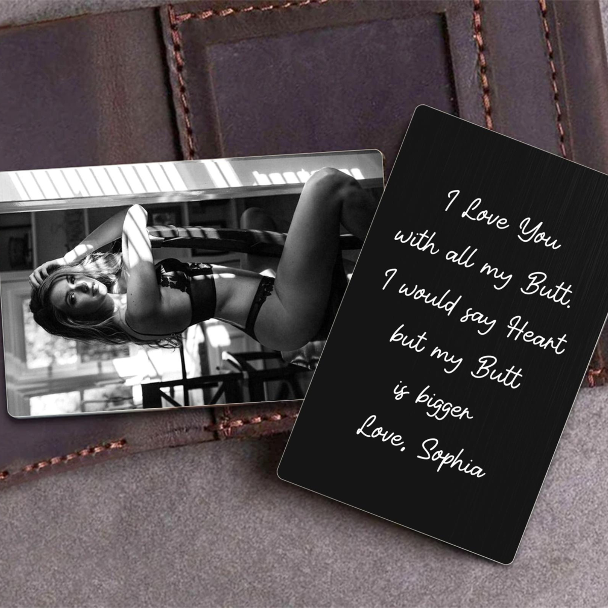 Custom Photo Metal Wallet Card For Him, Personalized Gift For Boyfriend, Photo Card Insert, Gift for Husband On Father's Day, Birthday Gift