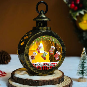 Family Cookie Stockings - Personalized Lantern LED Flameless Candle - Christmas Gift For Family