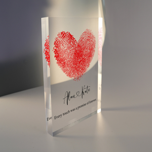 Custom Fingerprint Heart Print for Couple, Anniversary Gift, Fingerprint Sign, Newly Wedding Gift, Personalized Gift, Thumbprint Heart