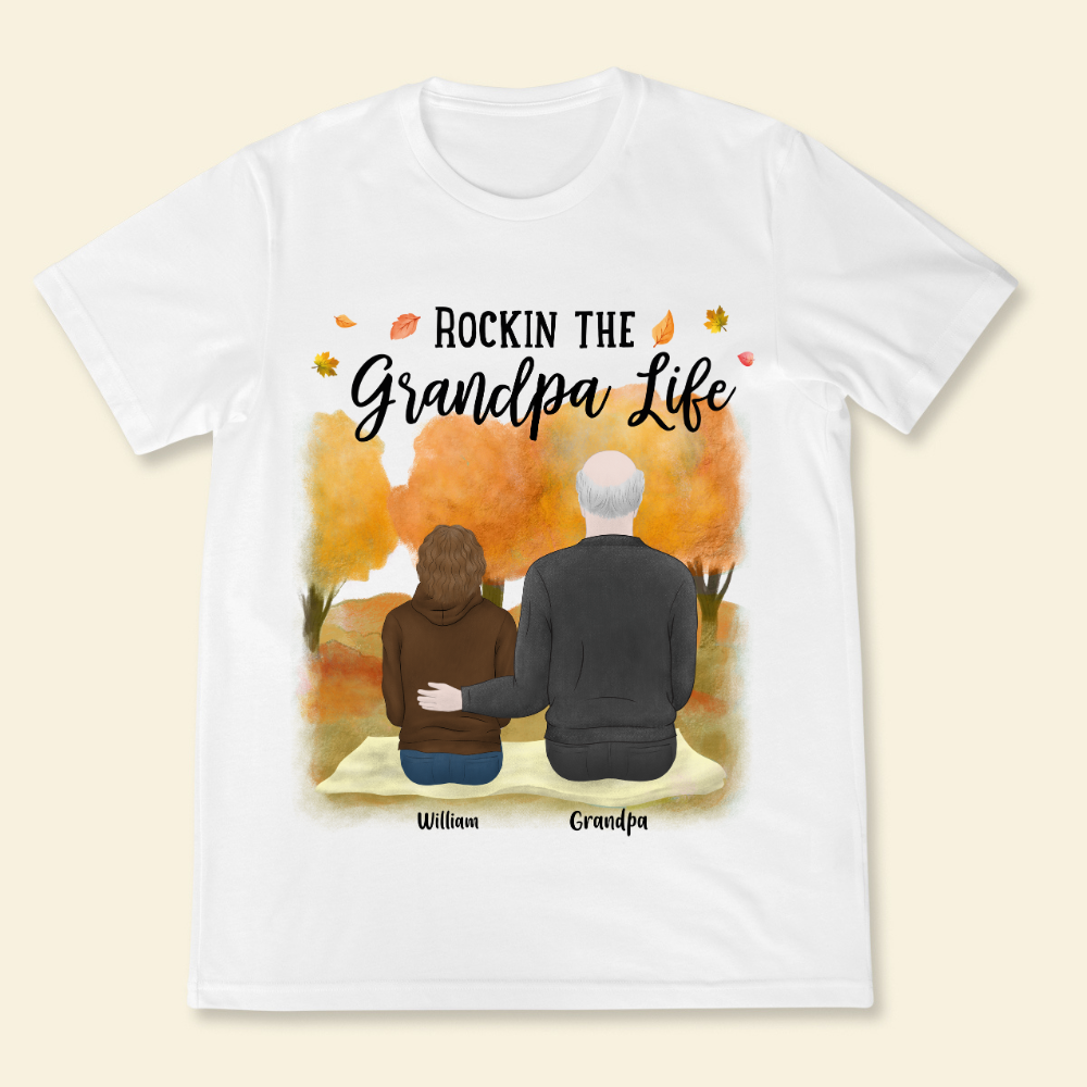 Rocking The Grandparents Life Fall Season - Personalized Shirt - Gift For Grandma, Grandma, Fall Season banner-3.png