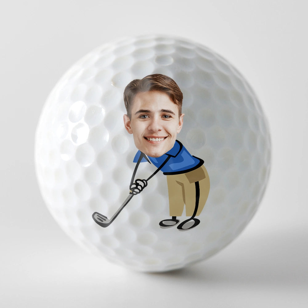 If Found Return To This Guy Upload Dad's Photo - Custom Golf Ball - Gift For Dad, Father, Grandpa, Father's Day, Birthday Gift