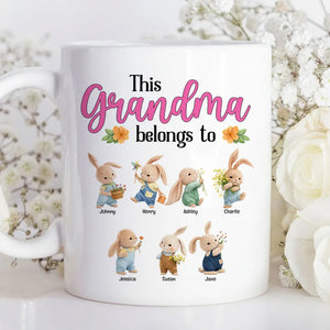 This Grandma Belongs To - Personalized Mug - Easter Gift For Grandma