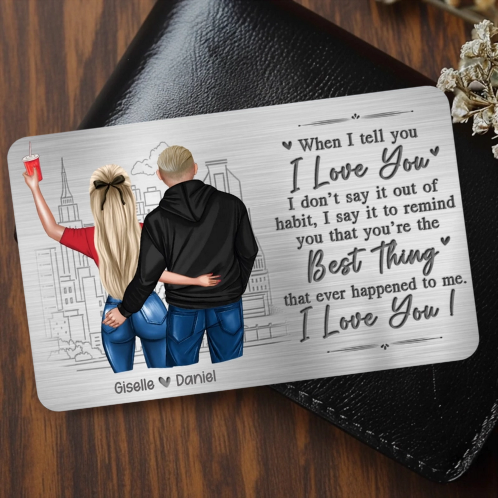 You're The Best Thing That Ever Happened To Me - Personalized Wallet Insert Card - Gift For Couple, Anniversary Gift, Valentine's Day Gift