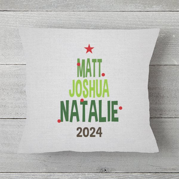 Christmas Tree Custom Name - Personalized Pillow - Christmas Gift For Family