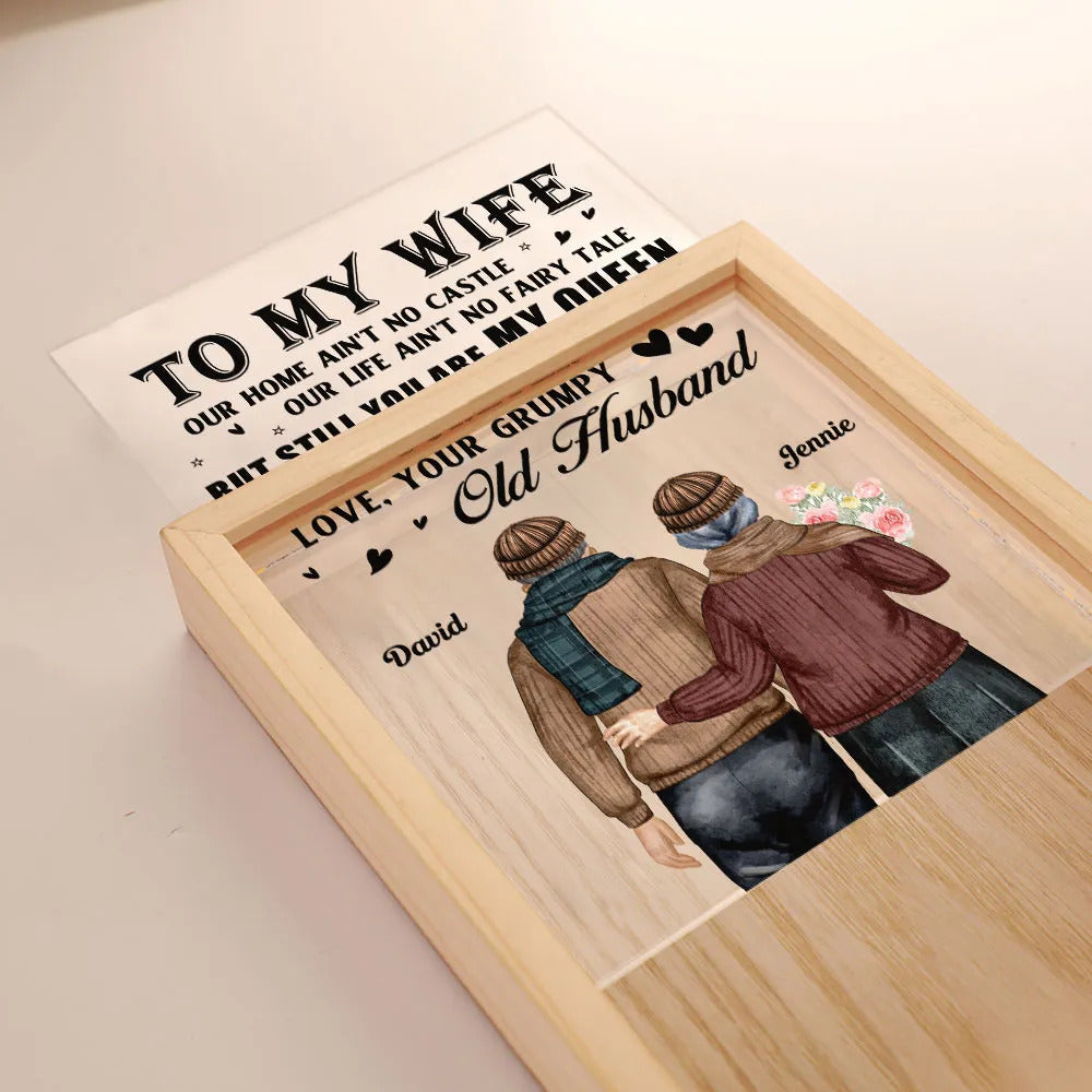 You Are My Queen Forever - Couple Personalized Custom Night Light Frame - Gift For Husband Wife, Anniversary Gift For Wife Christmas Gift For Couple Valentine Day Gift