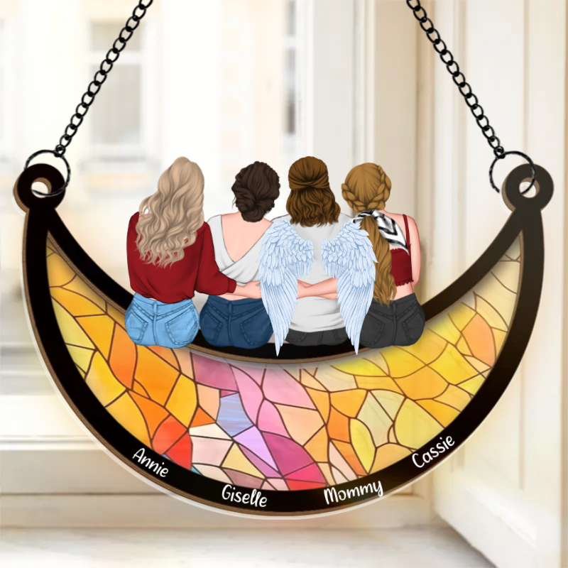 Mother & Daughters Best Friends Forever - Personalized Suncatcher Ornament - Gift For Mother, Mother's Day